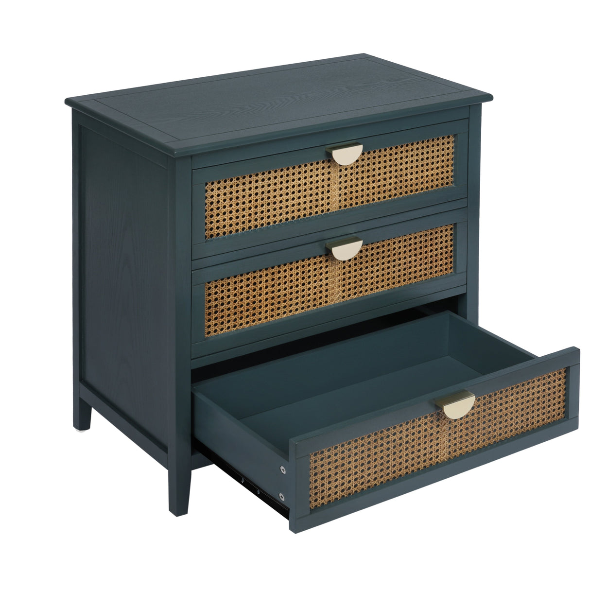 3 Drawer Cabinet Natural Rattan