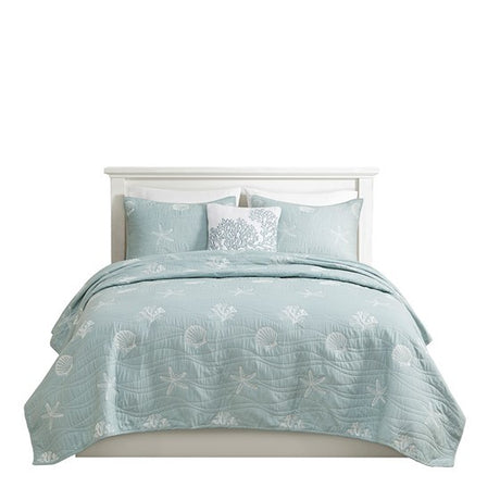 4-Piece-Cotton-Reversible-Embroidered-Quilt-Set-with-Throw-Pillow-Aqua-Full/Queen-Quilts-&-Comforters