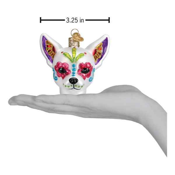 Dia De Los Muertos Dog Ornament 2.5x3.25x2.5 Inches