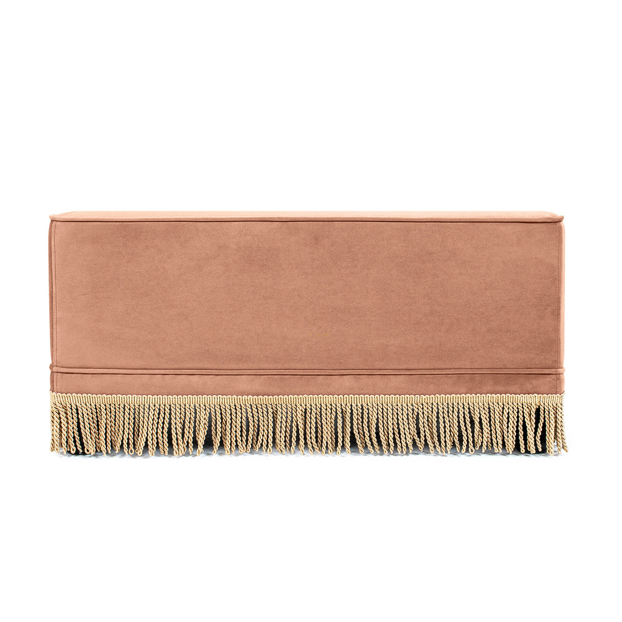 Duchess 33' Medium Princess Pet Bed Sofa with Fringe Skirt, Peach Orange Performance Velvet