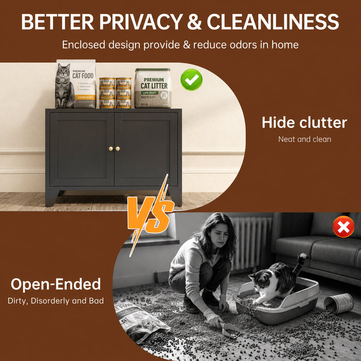 Metal Cat Litter Box Enclosure