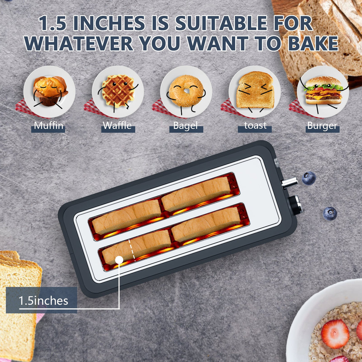 4-Slice Extra Wide Long Slot Toaster