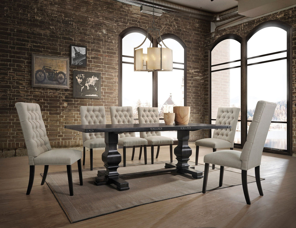 Morland 7-Piece Dining Room Set - Black