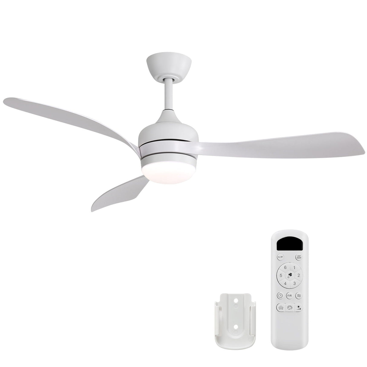 Ceiling Fan With 3 Blades, Remote Control, Reversible DC Motor