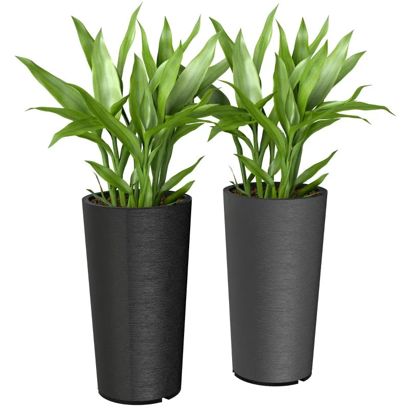 Set of 2 Stackable Large Flower Pots