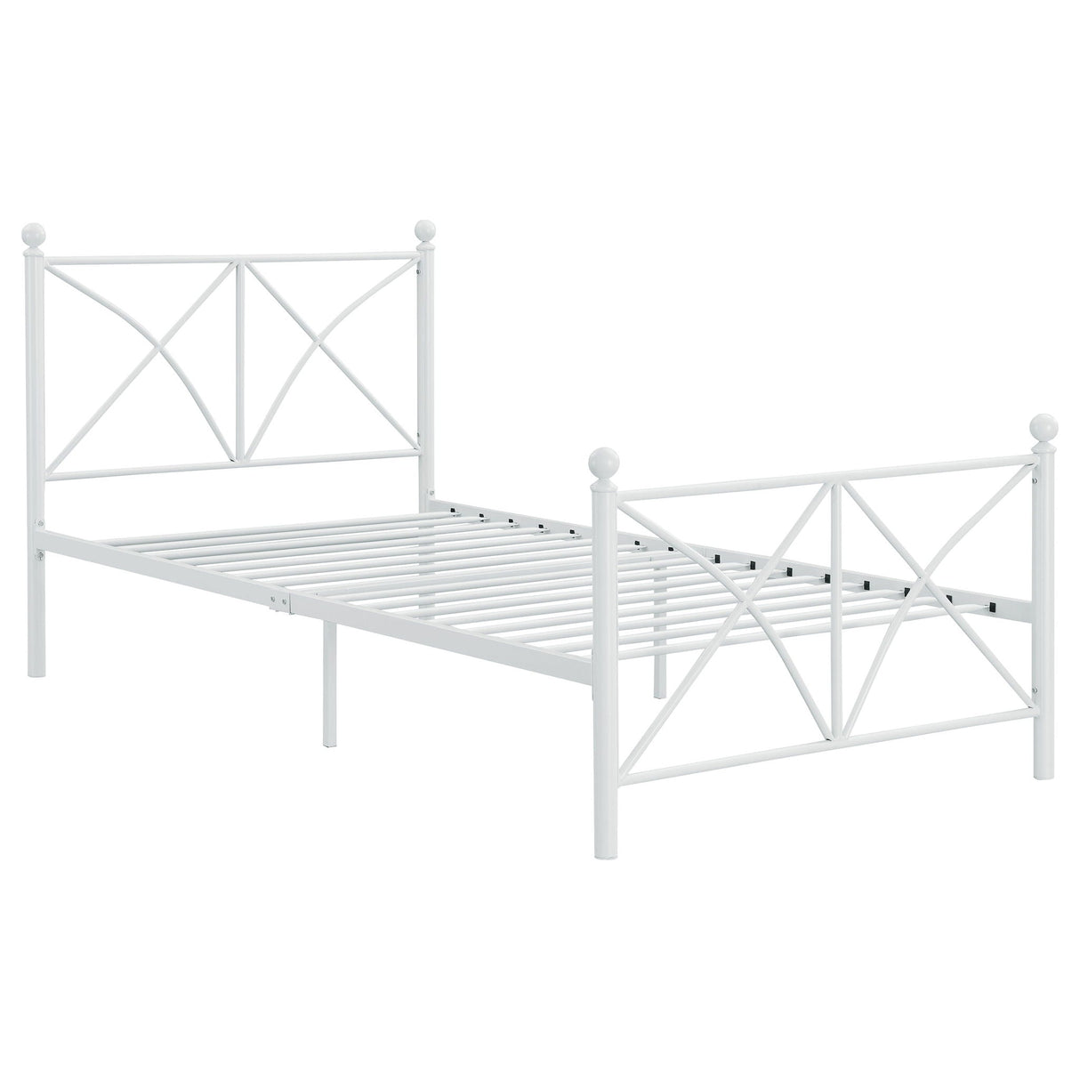 Platform Bed With Modern X-Style Design
