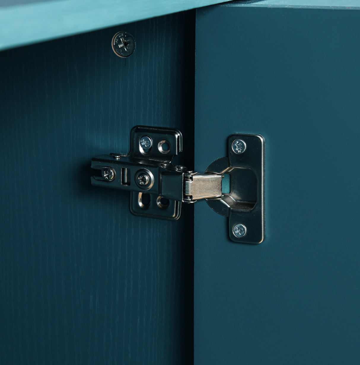 63'' Large Carved Flower Doors Storage Cabinet