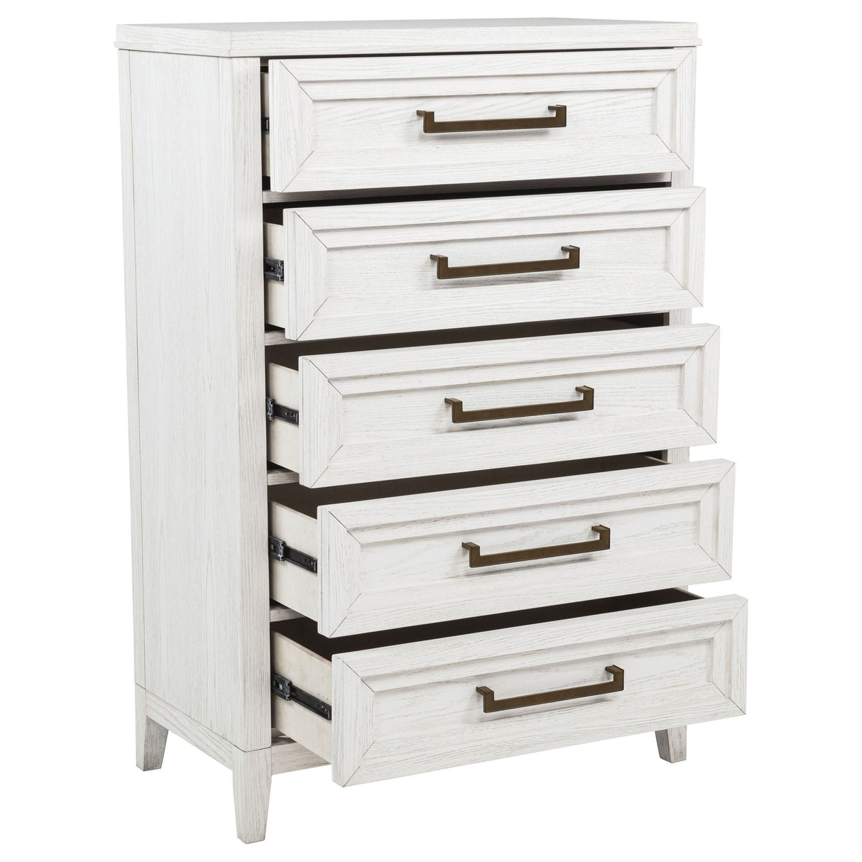 Inverness - 5 Drawer Bedroom Chest - White