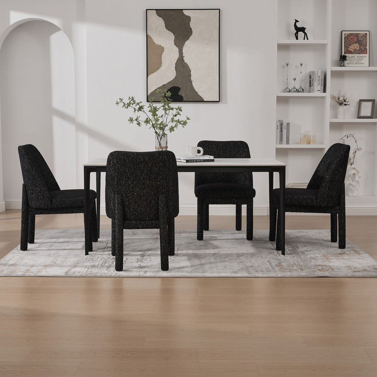 Wide Minimalist Dining Chair