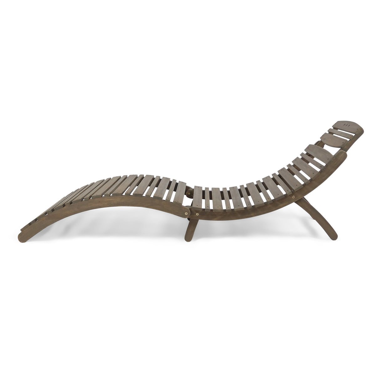 Lahaina foldable outdoor chaise lounge, grey