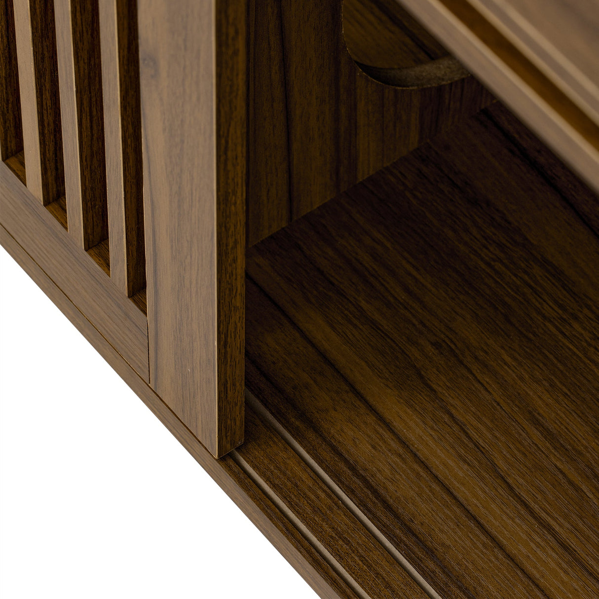 Mid-Century Modern 2-in-1 Extendable Walnut TV Stand