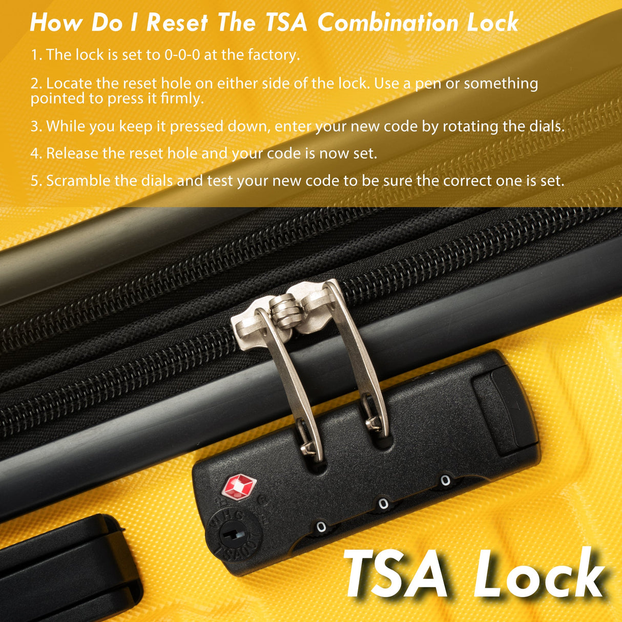 Hardshell Luggage Sets 3 Pcs Spinner Suitcase with TSA Lock