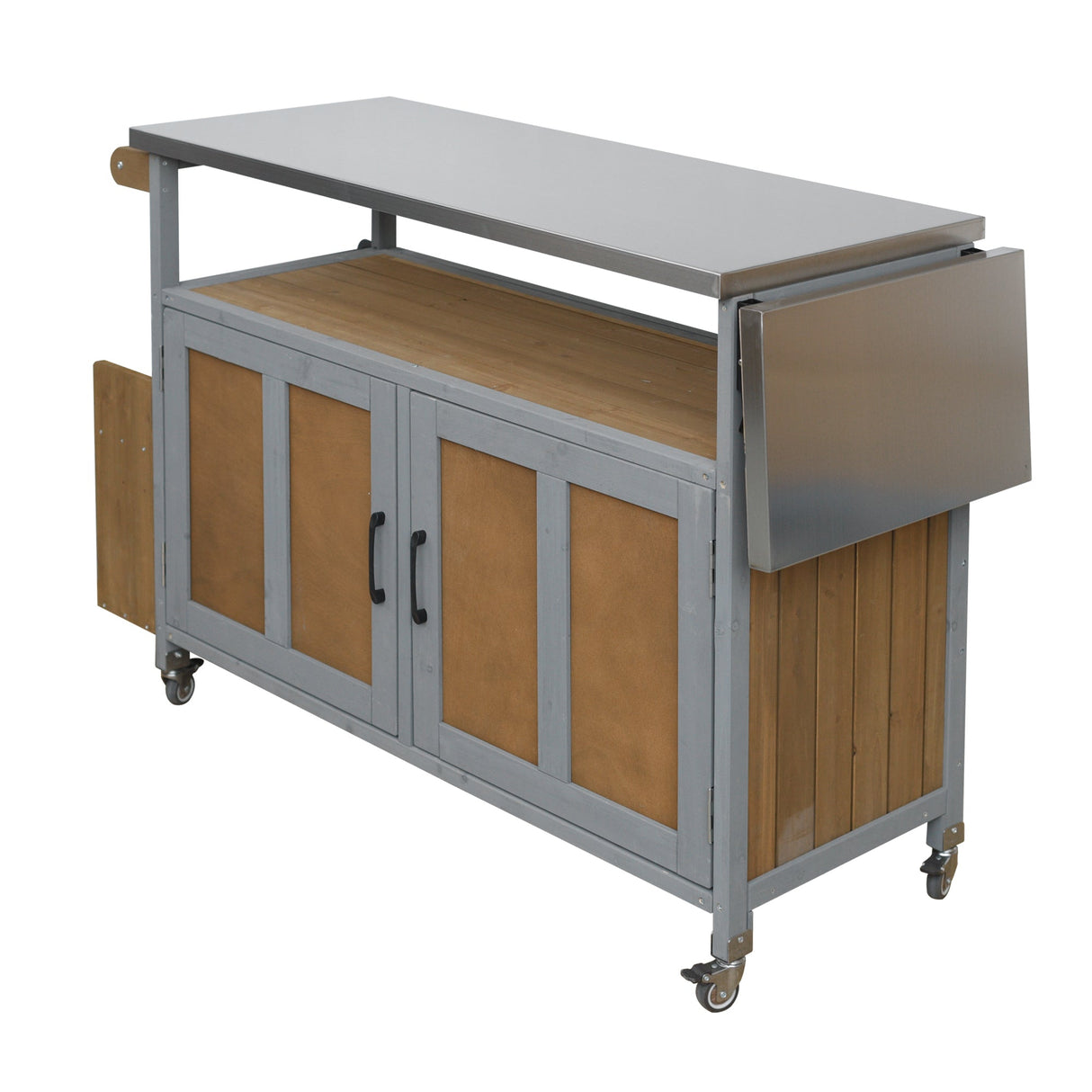 Foldable Outdoor Kitchen Island Patio Mobile Kitchen Cart