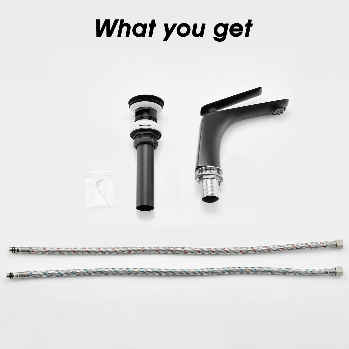 Single Hole Bathroom Sink Faucet with Pop Up Drain