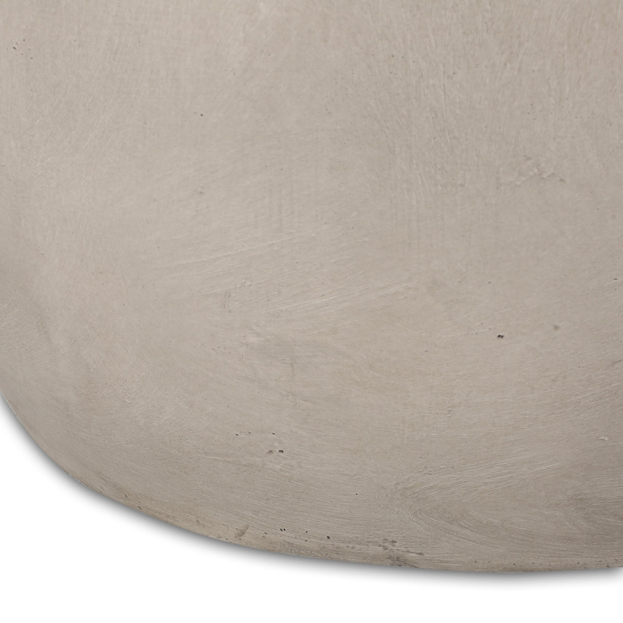 Outdoor Oval-Shaped Side Table, Light Grey