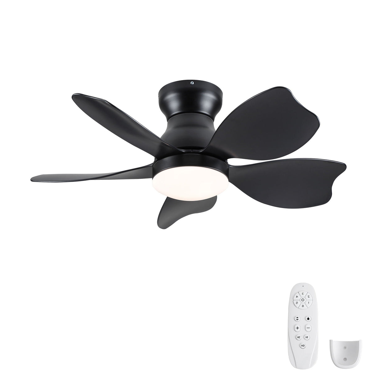 Low Profile Flush Mount Ceiling Fan With Light