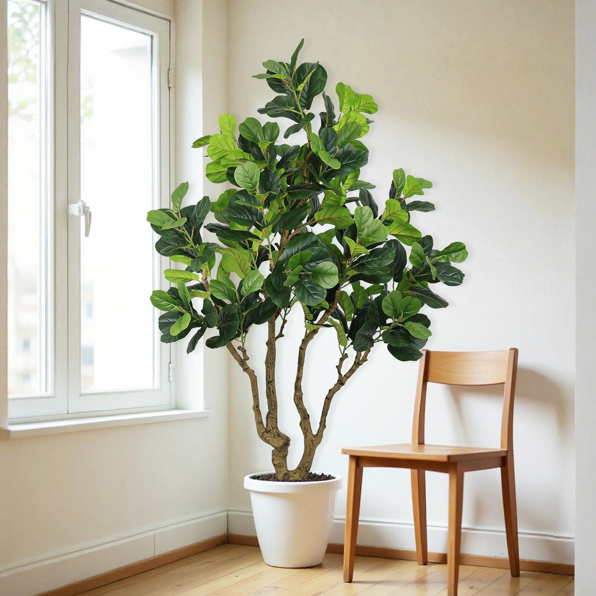 7FT Tall Artificial Banyan Tree Silk Plant – Large Faux Greenery