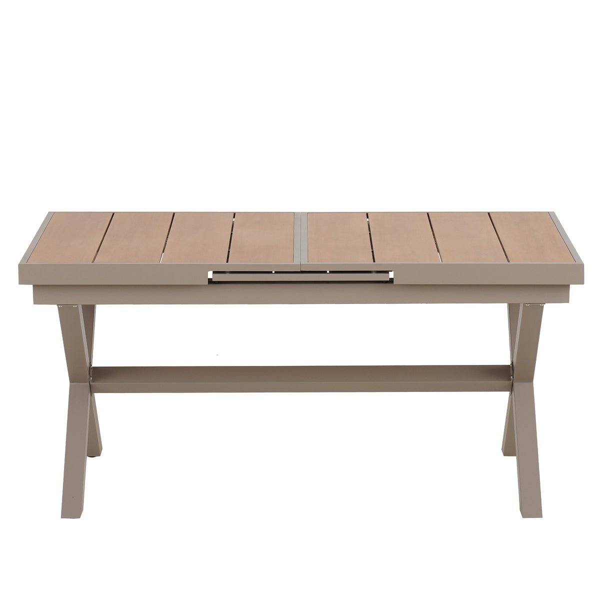 Outdoor Dining Set with Extendable Table and Six Chairs