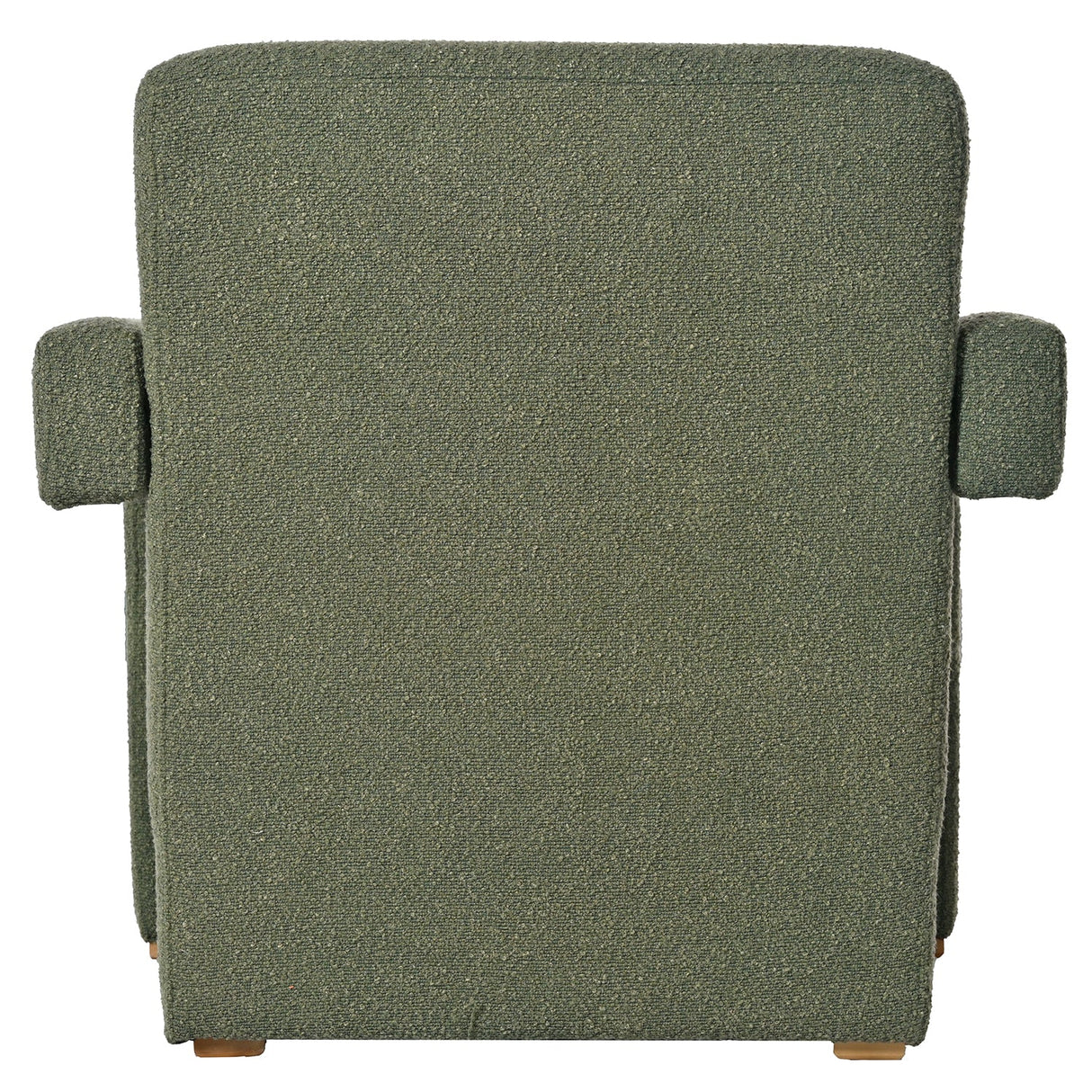 Upholstered Accent Chair with Wood Legs and Open Arms