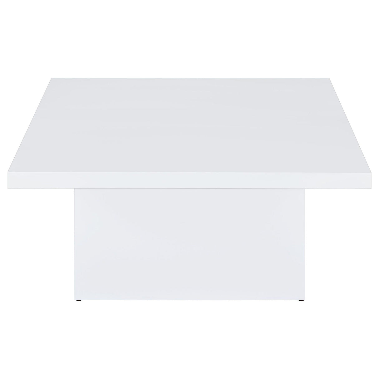 Devar Square Engineered Wood Coffee Table White High Gloss