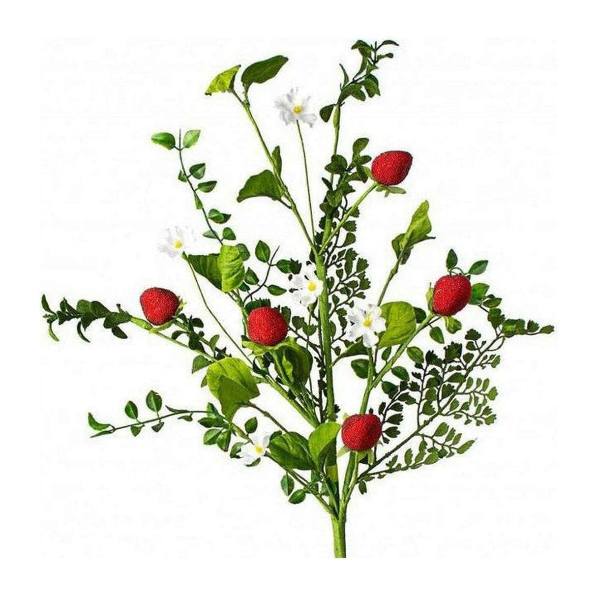 28" Strawberry & Fern Spray