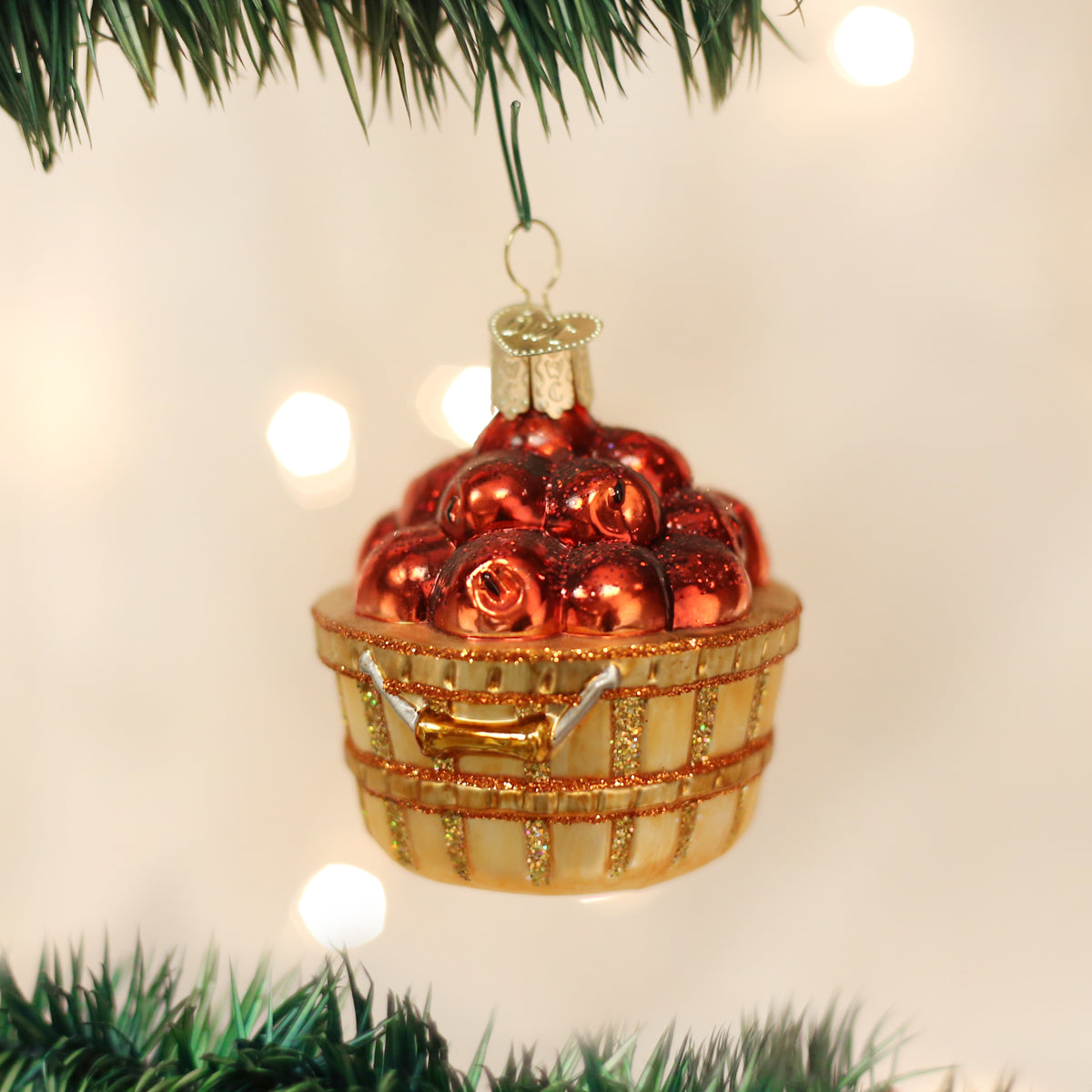 Apple Basket Ornament by Old World Christmas