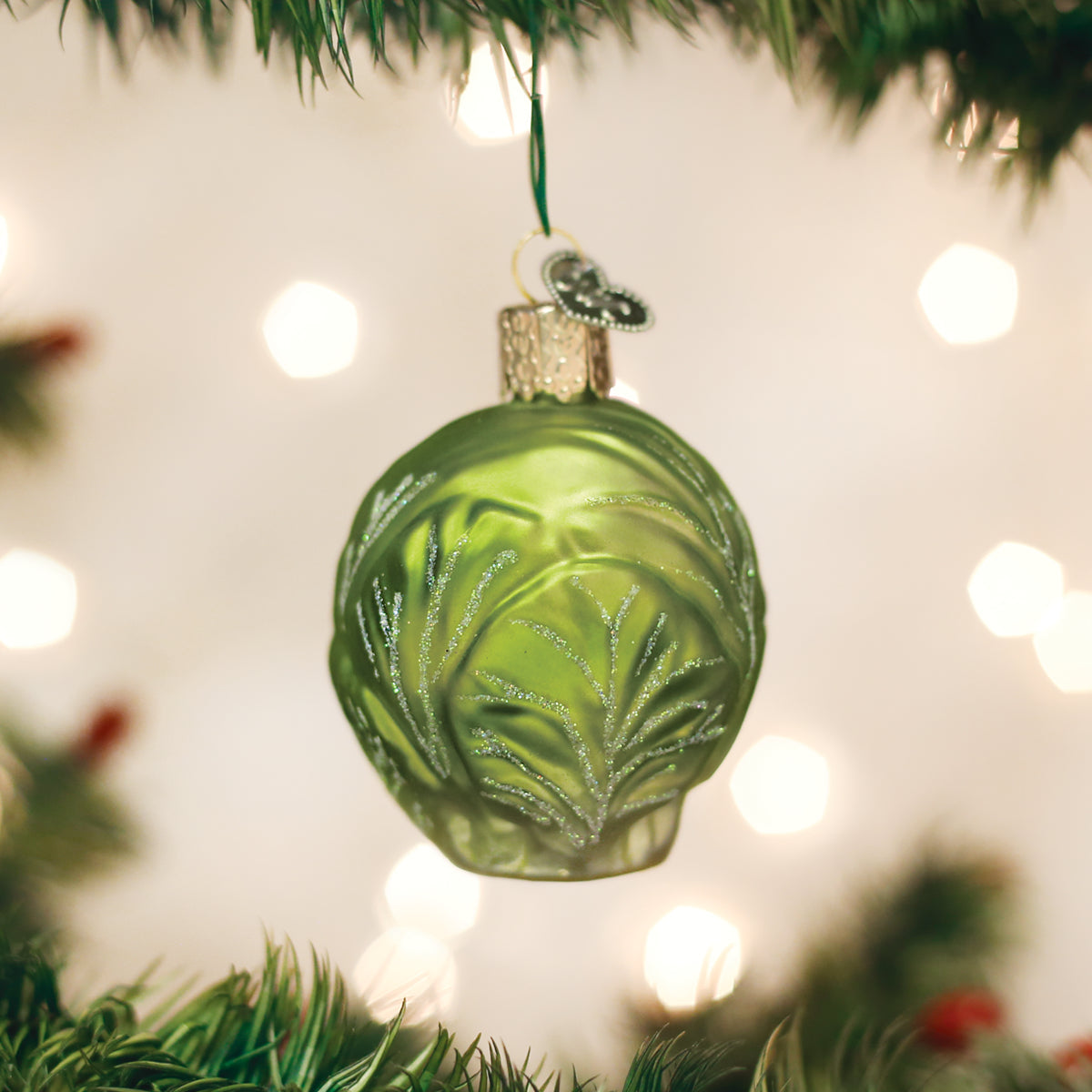 Brussel Sprout Ornament 2.5x2x2 Inches