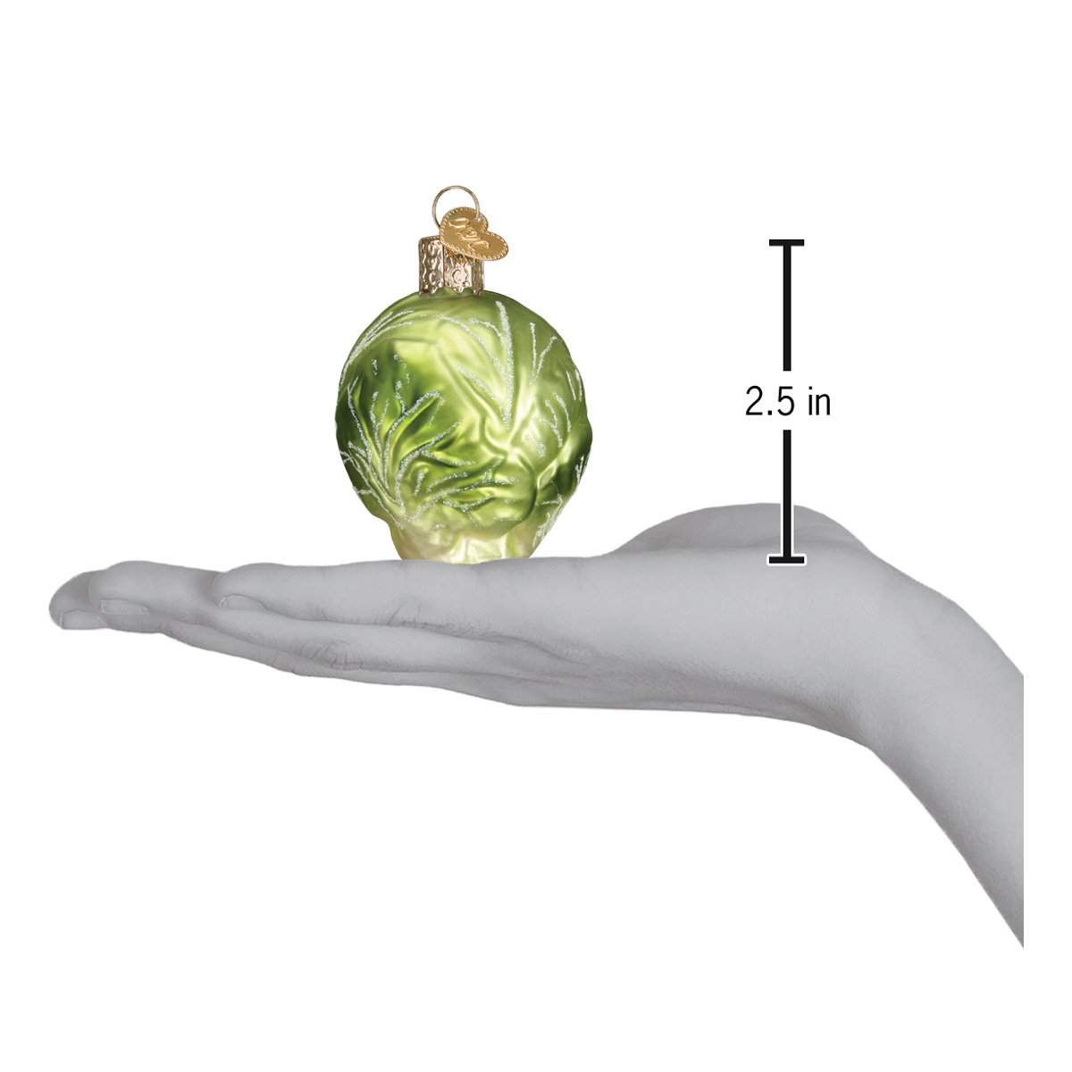 Brussel Sprout Ornament 2.5x2x2 Inches