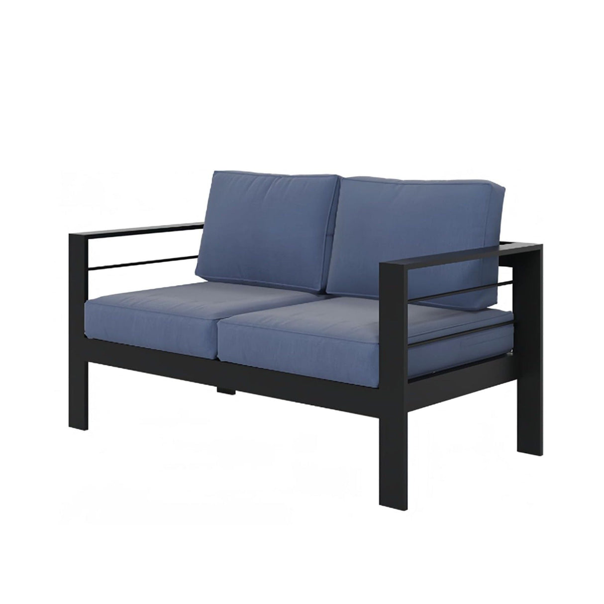 All-Weather Patio Loveseat With Thick Cushions