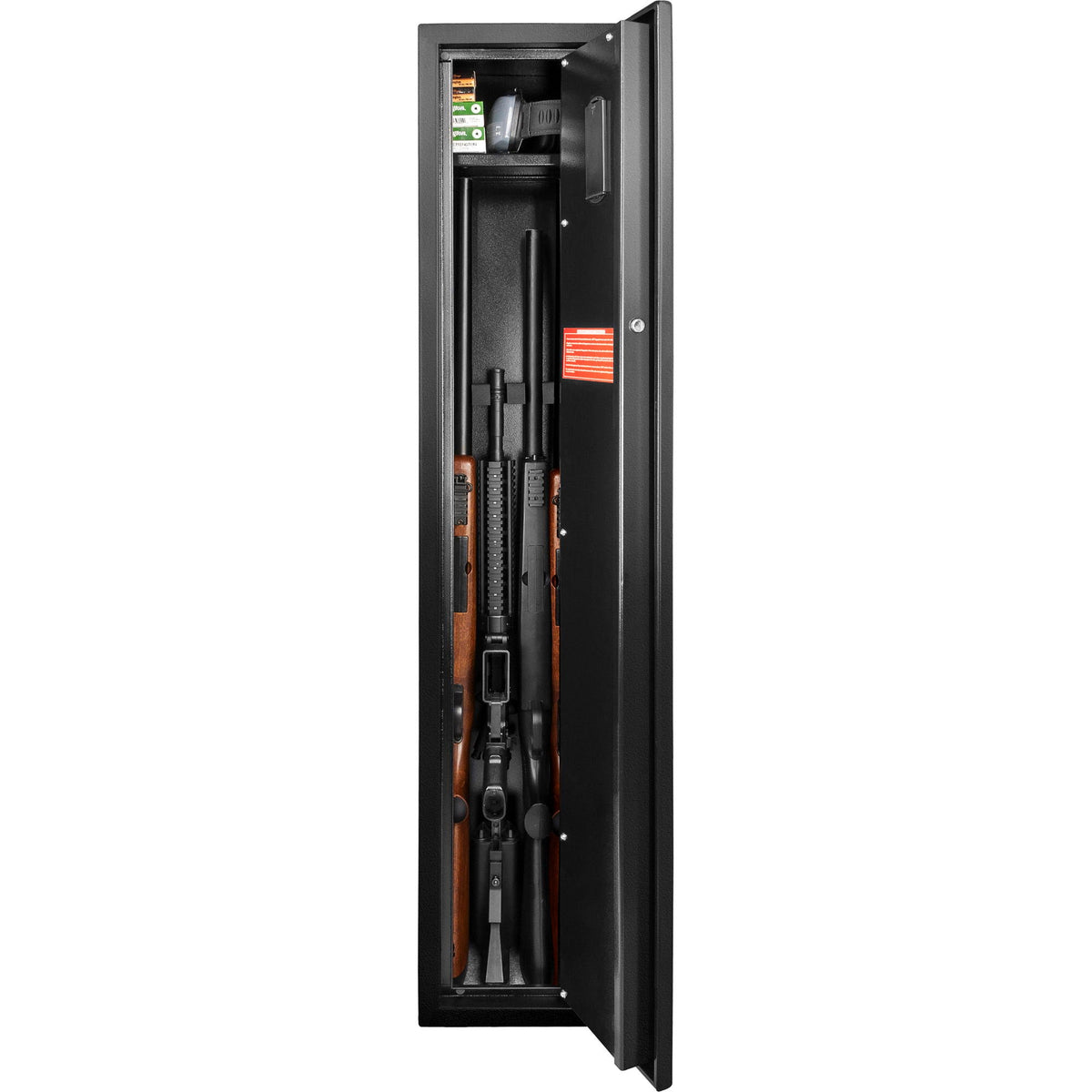 Biometric Rifle Safe with Fingerprint Access – Black