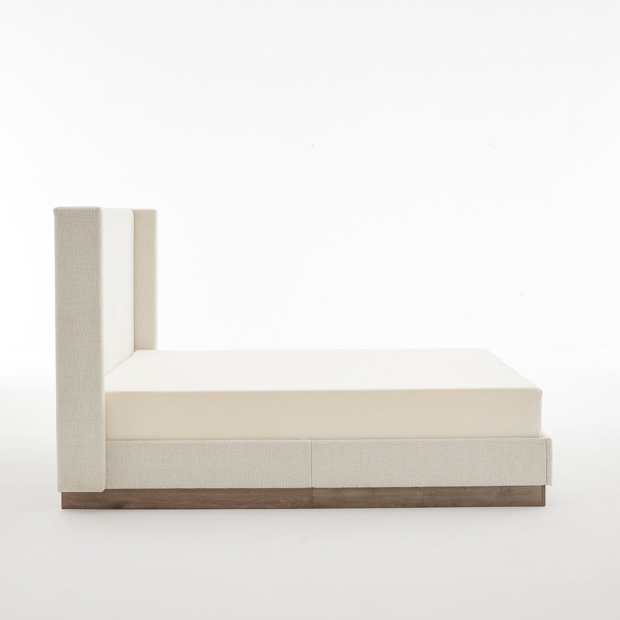 Hosford Upholstered Wingback Bed - King - Oat Boucle Fabric