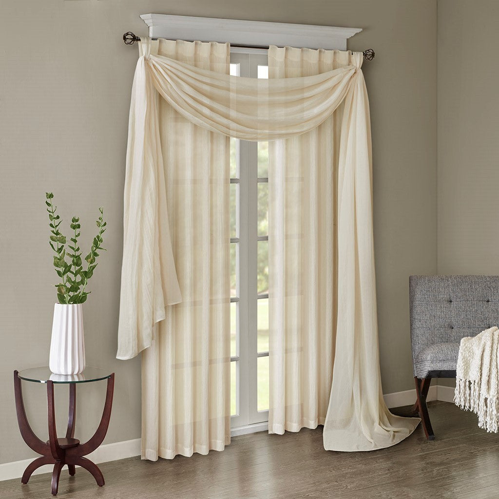 Solid crushed curtain panel pair(2 pcs window panels)