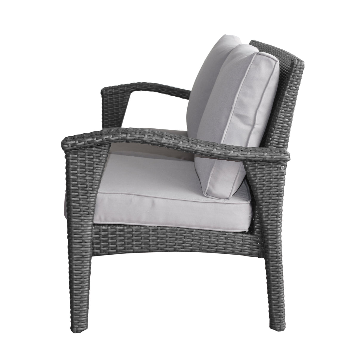 The Contoured All-Weather Wicker Loveseat by Christopher Knight Home