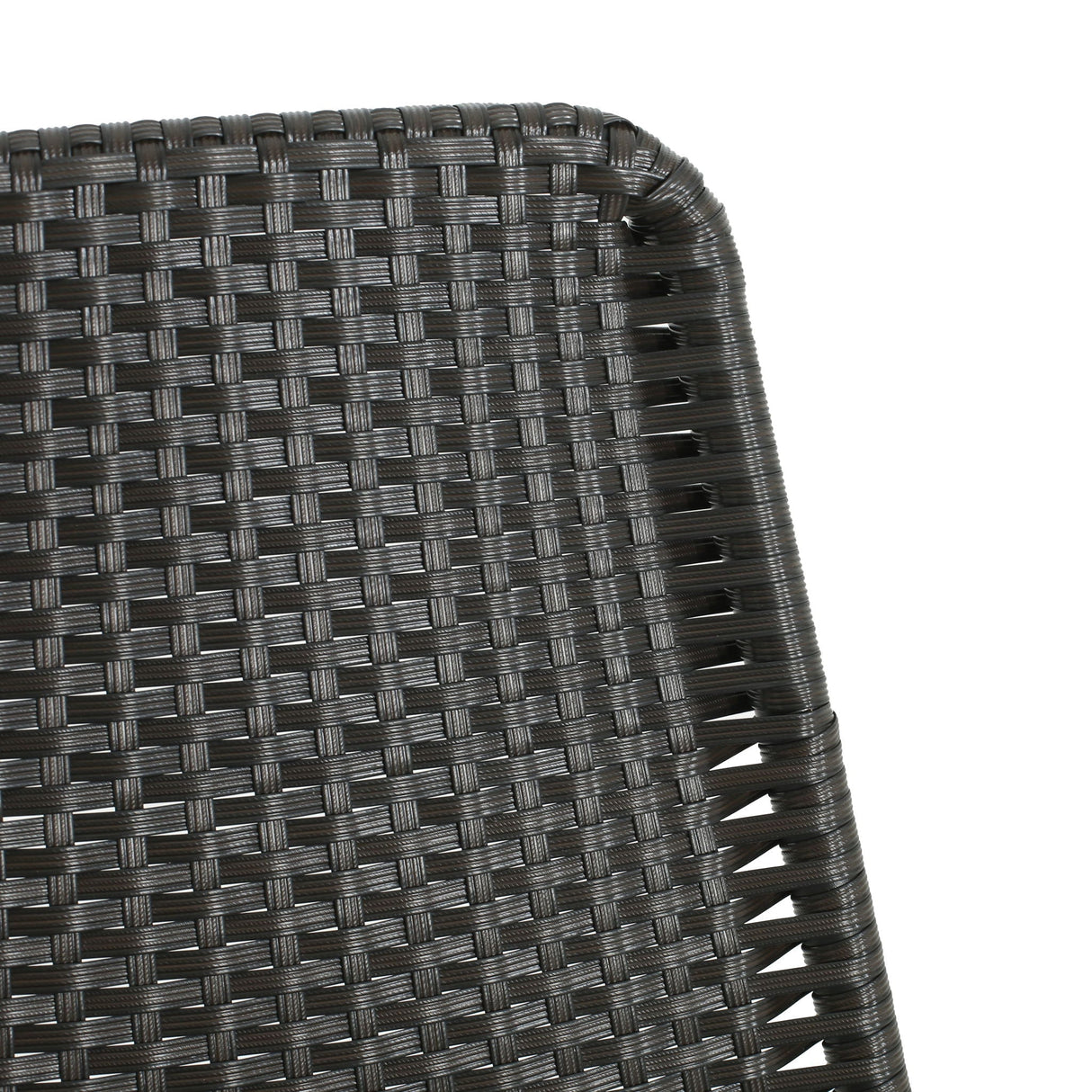 Outdoor Dining Chairs (Set of 2) with Rattan Backrest and Cushions