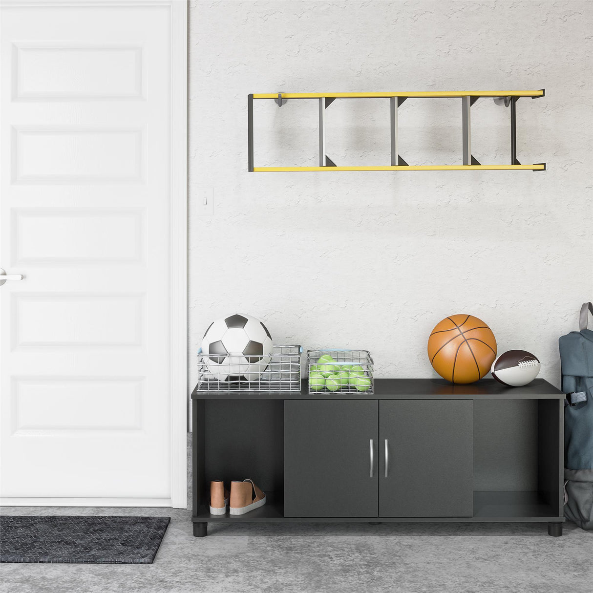 Lory - Shoe Storage Bench - Black