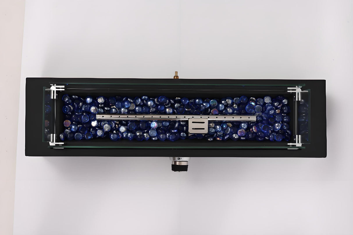 28-Inch Rectangle Fire Pit with 40000 BTU Propane Heating