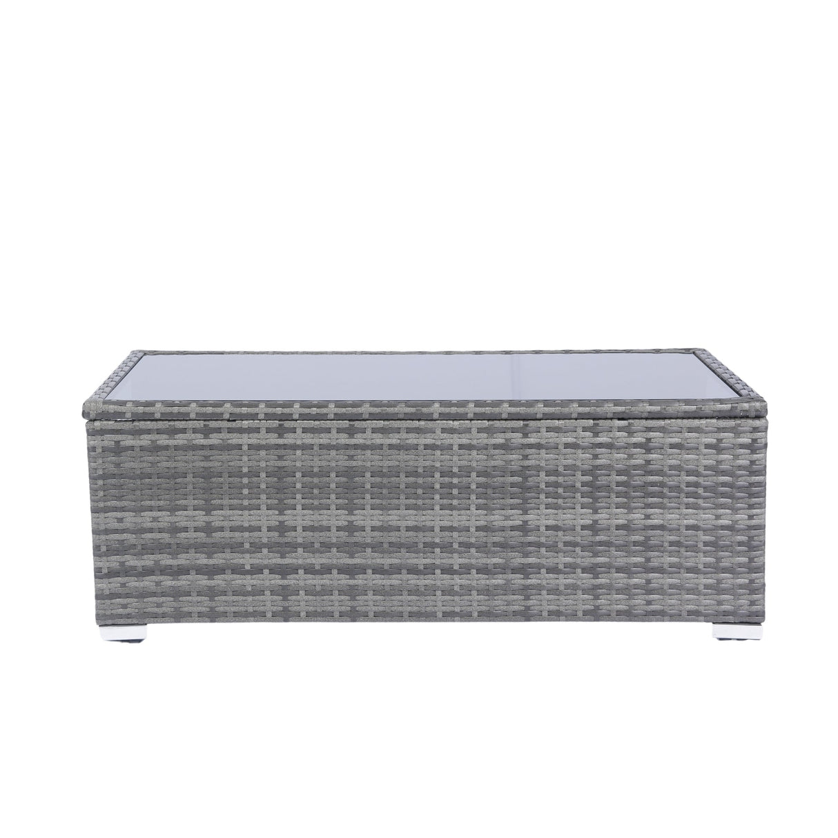 8 Piece Patio Sectional Wicker Rattan Outdoor Sofa Set with Storage Box