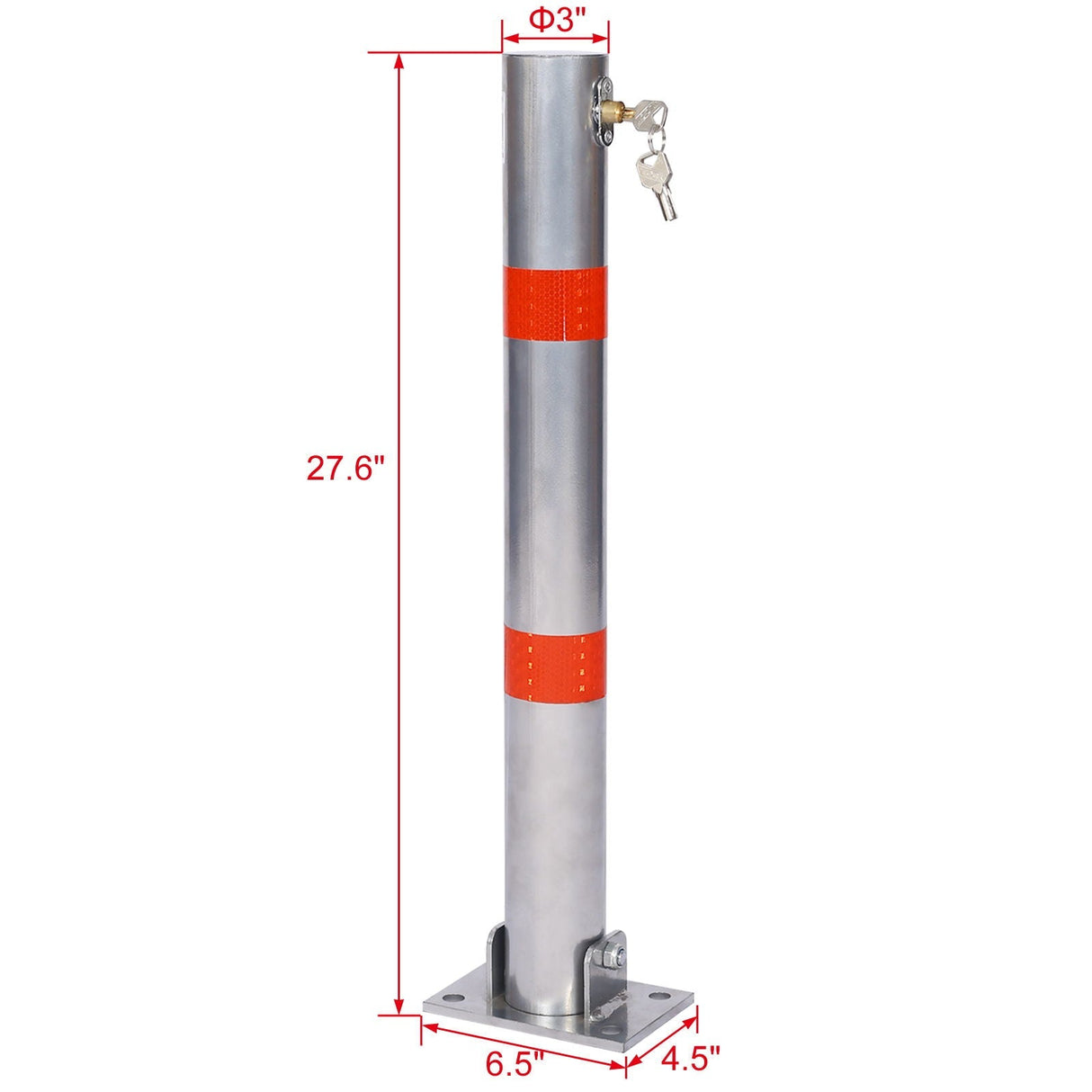 Parking Bollard Pole Barrier With Lock for Car Parking Protection