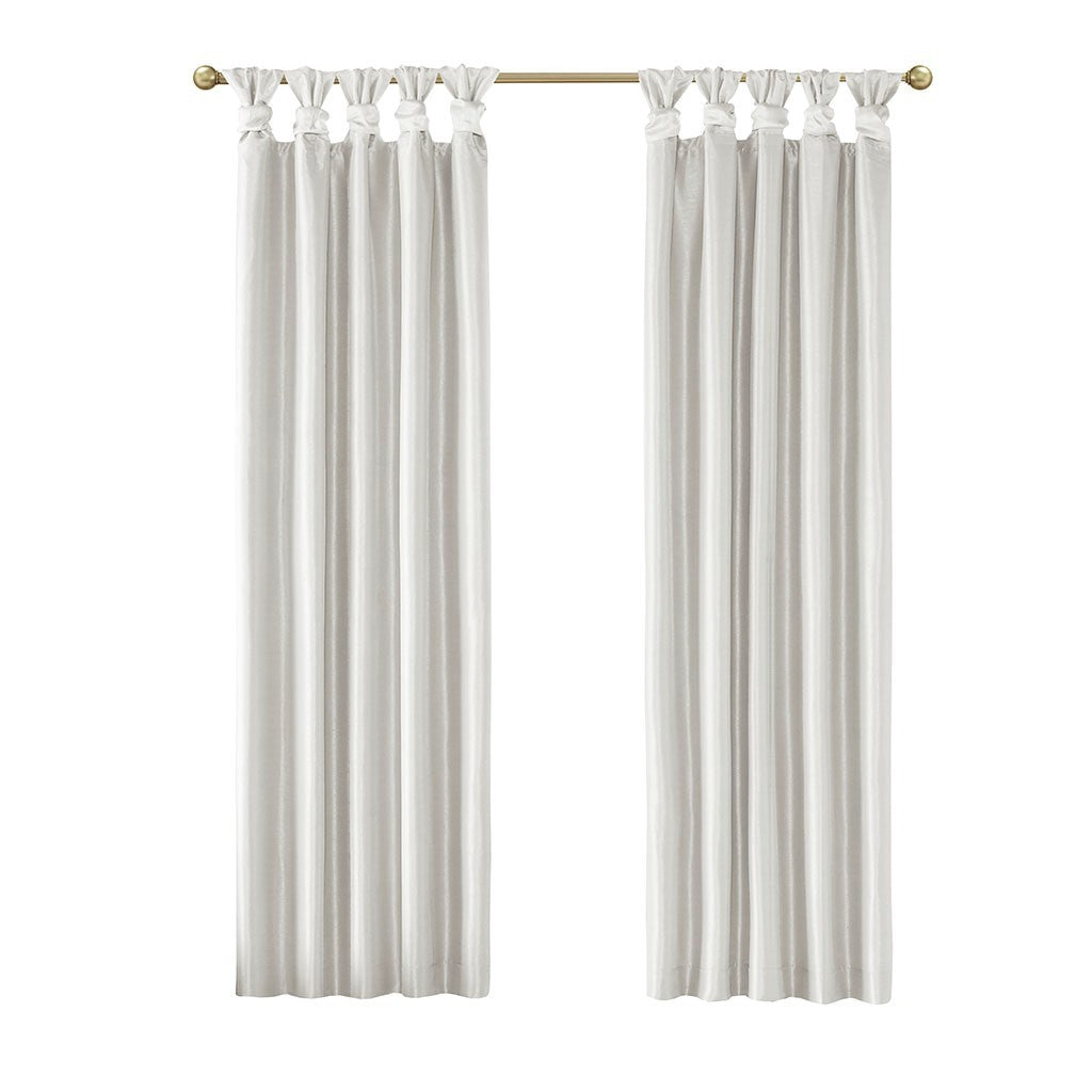 Twist Tab Total Blackout Window Curtain Panel White 50x84" Blackout