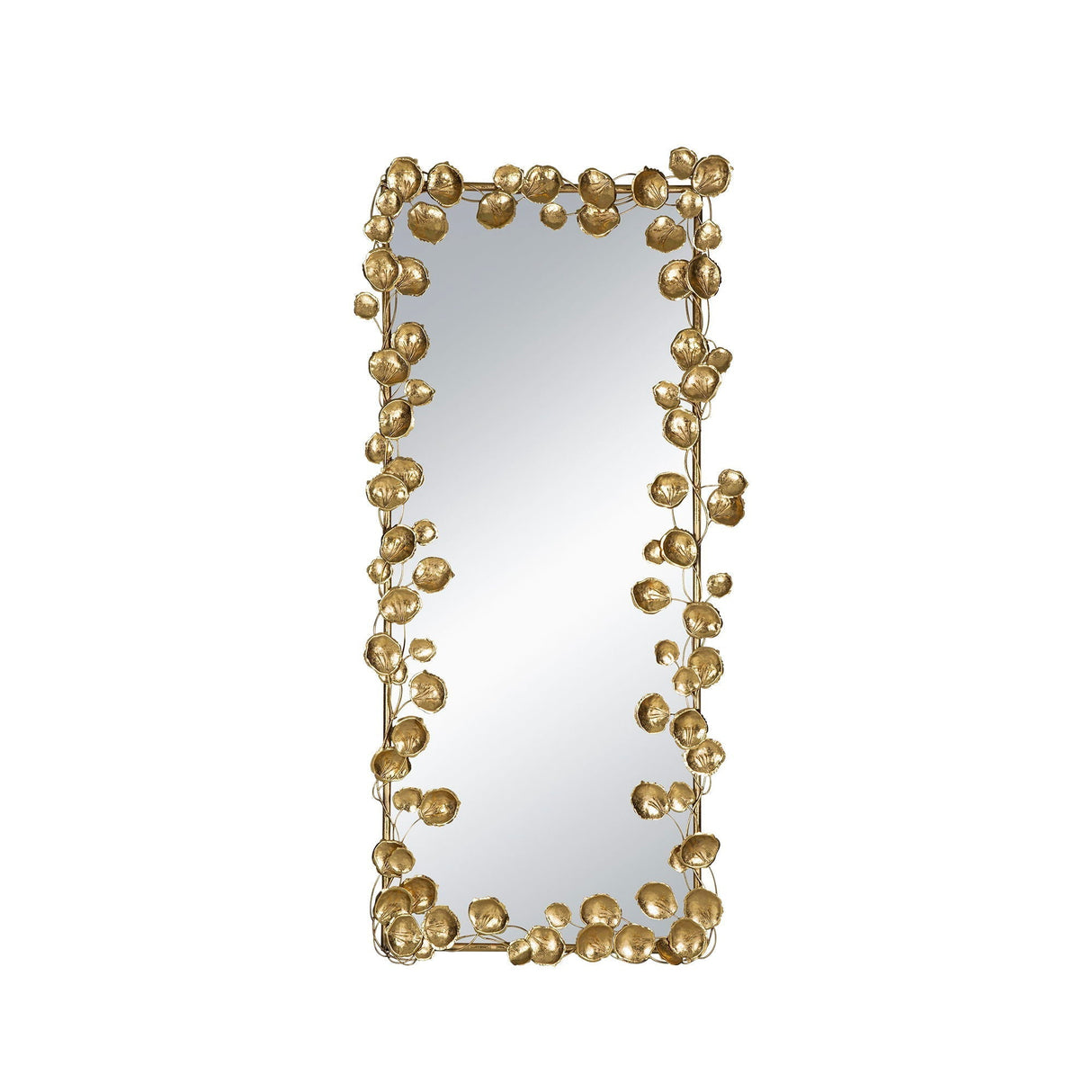 Full Length Mirror with Gold Leaf Accents