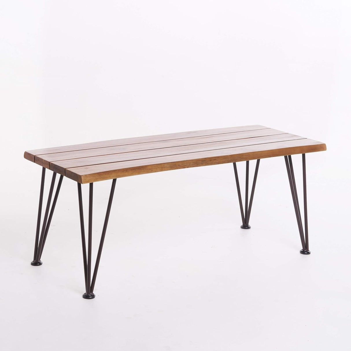 Zion Outdoor Industrial Iron And Coffee Table - Teak