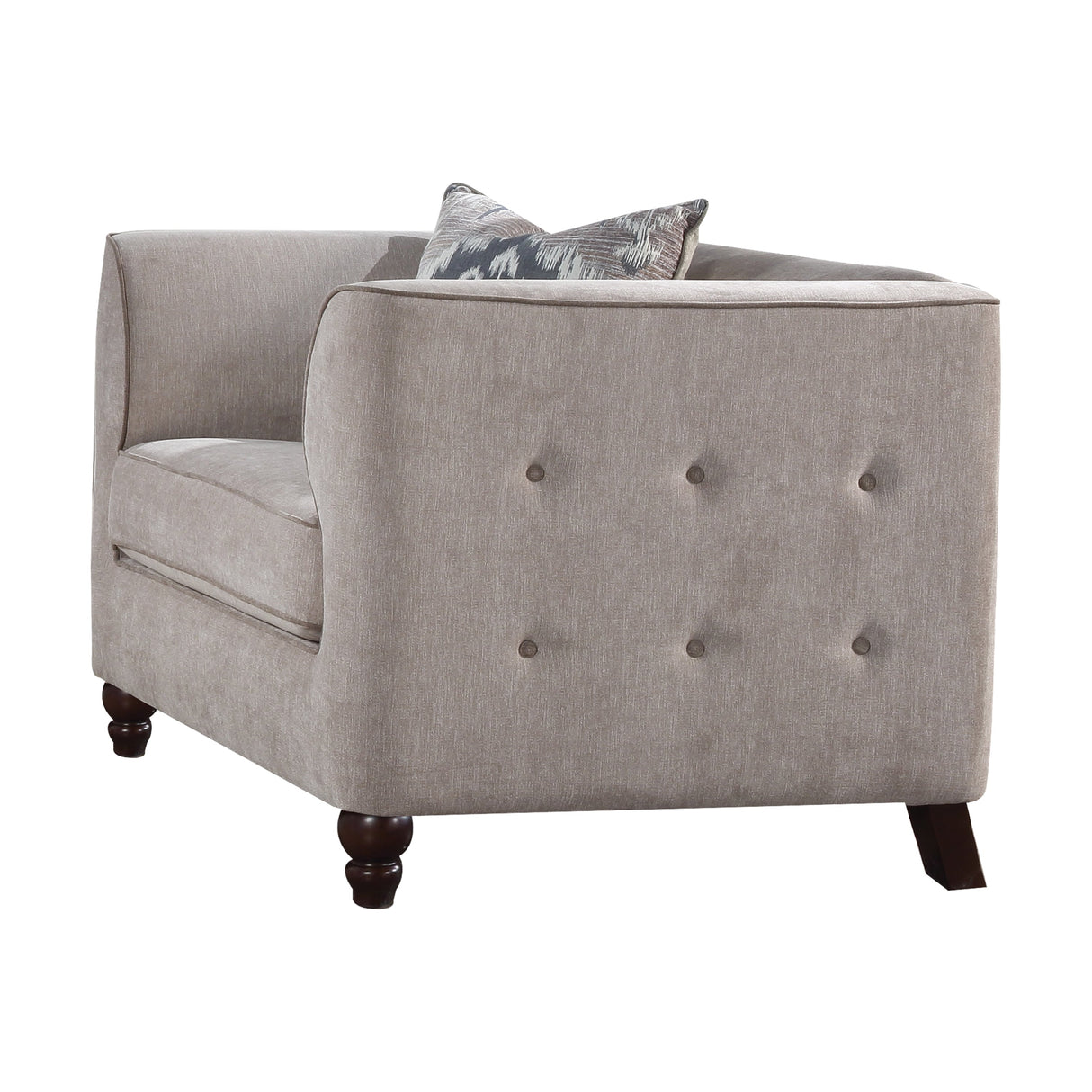 Cyndi Tan Velvet Accent Chair