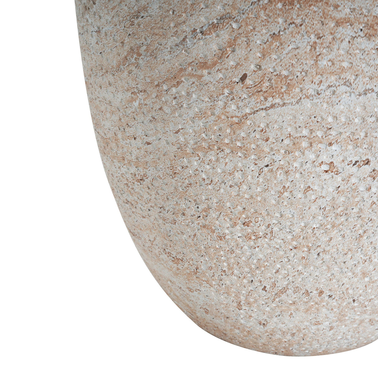 Outdoor / Indoor Lightweight, Concrete Side Table, Travertine - Beige