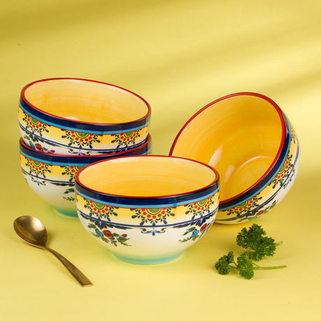 Zanzibar-4-Piece-Handcrafted-Stoneware-Bowl-Set-Dinnerware