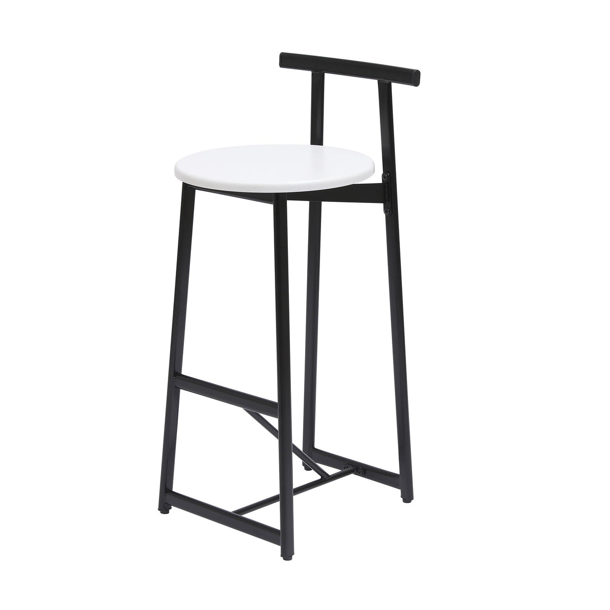 Modern Bar Stools With Backrest For Kitchen (Set of 3)