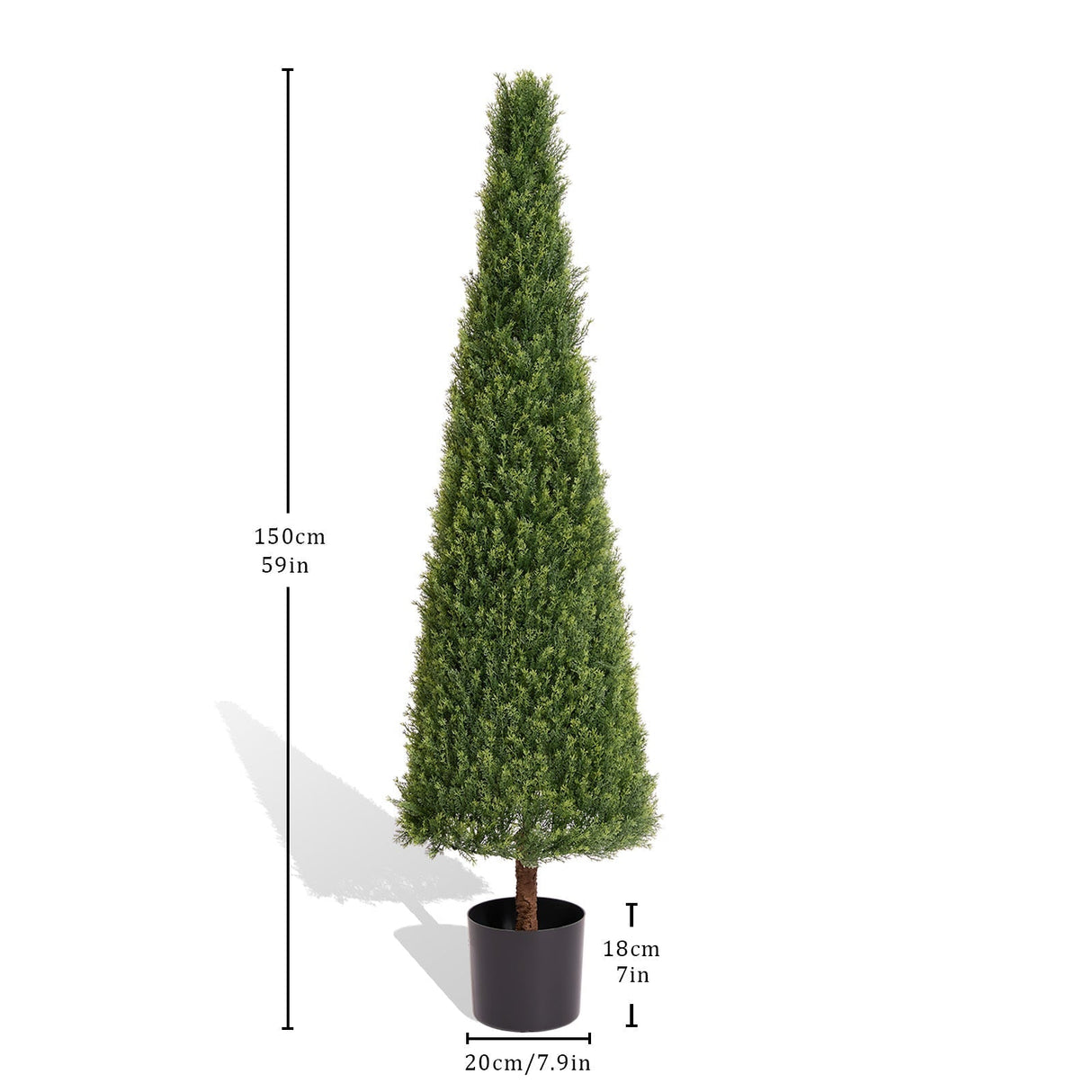 5FT Conical Topiary Cedar Trees Artificial Outdoor Lifelike Faux Evergreen