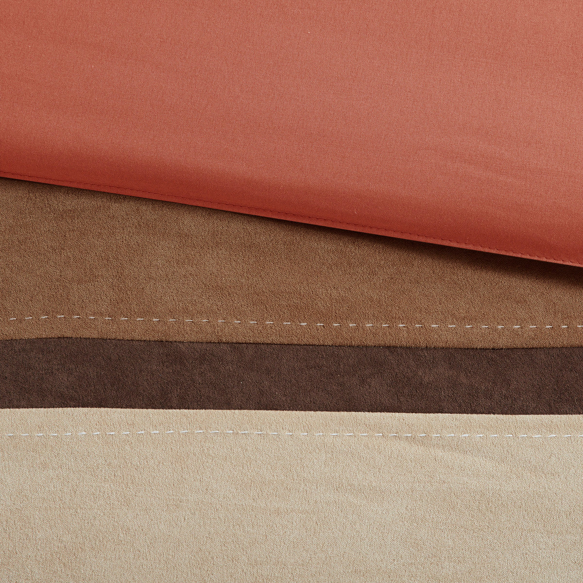 7 Piece Faux Suede Comforter Set - Coral King