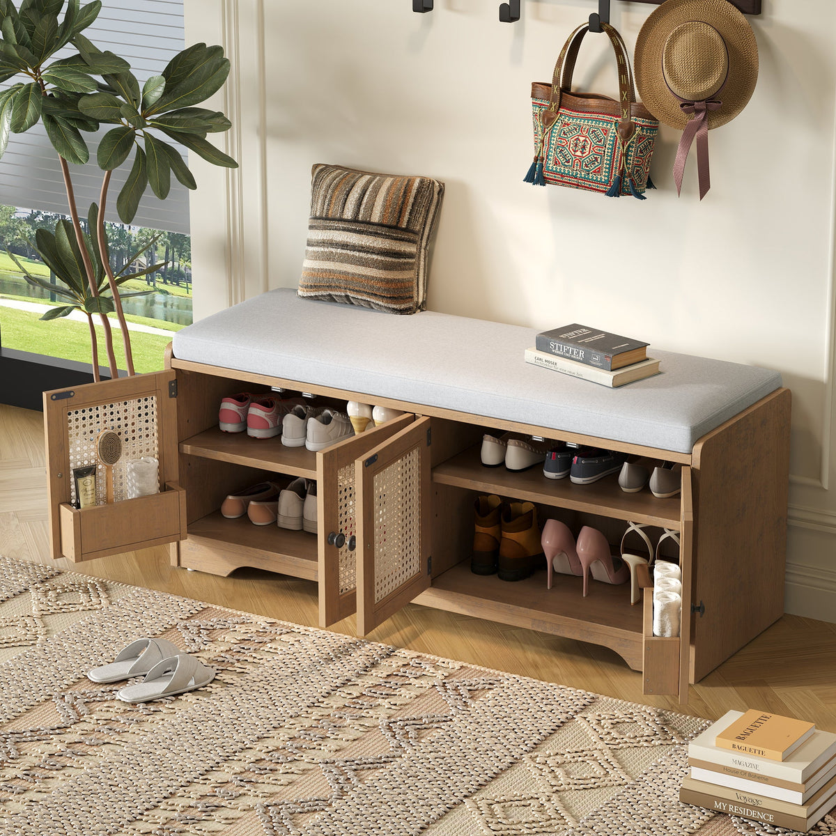 TREXM Rustic Storage Bench