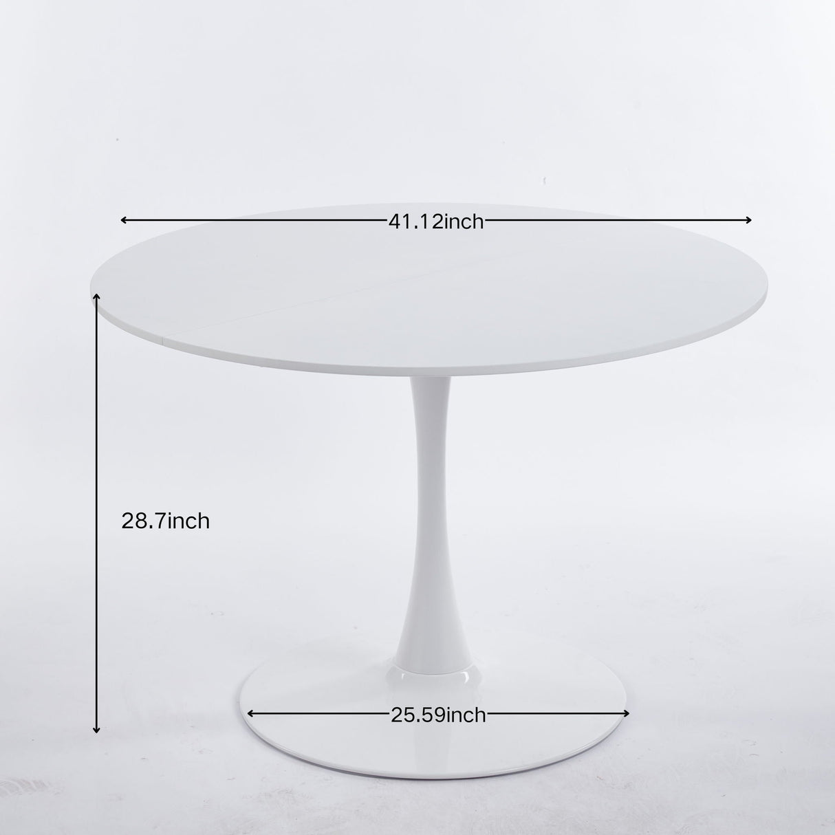Mid-Century Tulip Dining Table With Round Top