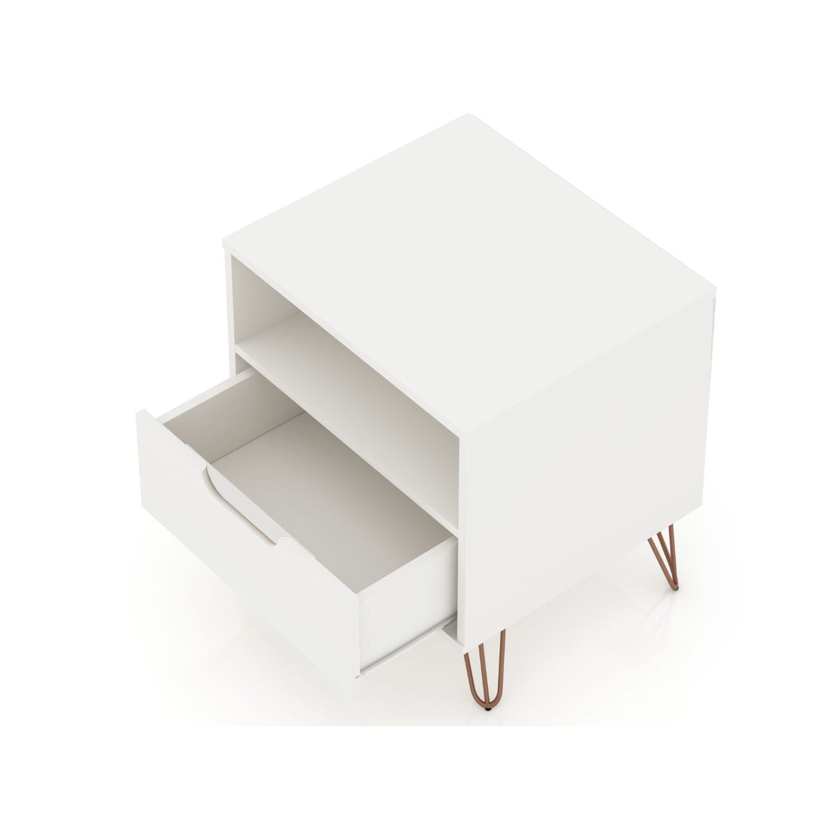 Rockefeller - Nightstand With 1 Drawer - White